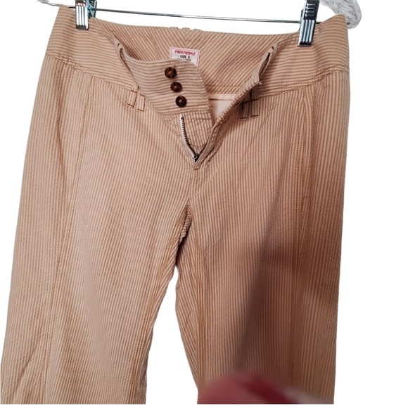 Free People Striped Pants, Women’s Wide Leg Lightweight Slacks Size 6 - Picture 7 of 8